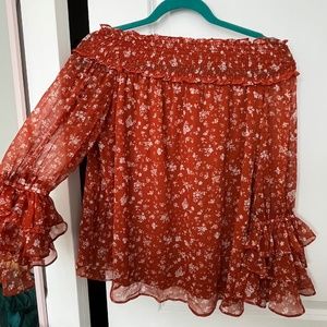 CeCe Off Shoulder Blouse Size S